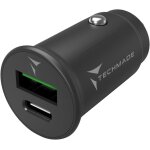 Chargeur usb pour voiture - double entre usb type - c et usb type - a pour tlphones portables, smartphones, ...