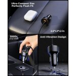 Chargeur de voiture allume - cigare 60w, chargeur voiture avec cble usb - c de 1, 2 m, prise auto rapide ...