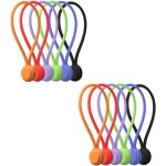 Checarzhn - - no1 - lot de 12 serre - cbles magntiques rutilisables - organisateur de cbles en silicone ...