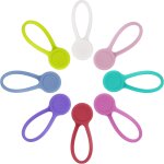 Checarzhn - - no1 - clips de cble magntique rutilisables silicone attaches de cble rglables cble ...