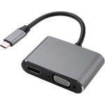 Cheng - 4 en 1 usb c vers hdtv vga hub, vers hdtv 4k, vga 1080p, pd 100w, usb 3. 0, station d'accueil ...