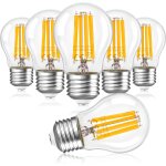 Cheng - lot de 6 ampoules led e27 blanc chaud dimmable, g45 6, 5 w remplace une lampe  incandescence ...