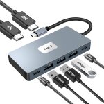 Cheng - hub usb c adaptateur multiport 7 en 1 pour 2 ecrans (dual hdmi 4k) dock usb c avec 3 usb 3. 0 ...