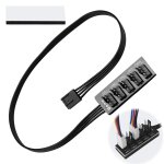 Chenquansarl - adaptateur d'extension d'alimentation de ventilateur de pc pwm a 4 broches, répartiteur ... Chenquansarl - adaptateur d'extension d'alimentation de ventilateur de pc pwm a 4 broches, répartiteur ...