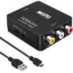 Chenquansarl - adaptateur rca vers hdmi, 1080p av vers hdmi, rca composite cvbs, adaptateur av vers hdmi ...