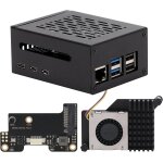 Chenquansarl - boîtier métallique pour raspberry pi 5 avec chapeau m. 2 et refroidisseur actif, nvme ... Chenquansarl - boîtier métallique pour raspberry pi 5 avec chapeau m. 2 et refroidisseur actif, nvme ...