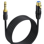 Chenquansarl - cble xlr jack 6, 35 mm plaqu or 1 / 4 mle vers xlr femelle 3 broches pour microphones, ...