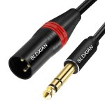 Chenquansarl - cble xlr jack, cble symtrique stro 6, 35 mm trs vers xlr mle a mle pour guitare, ...