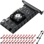 Chenquansarl - carte d'extension, pcie 3. 0 x4 a 24 ports sata, carte contrleur de disque dur, carte ...