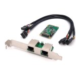 Chenquansarl - computer - carte rseau mini pci express (mpcie - mini pcie) - 2 ports rj45 gigabit ethernet ...
