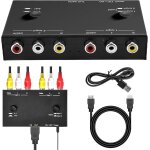 Chenquansarl - convertisseur rca vers hdmi - adaptateur av double pour wii, n64, ps1, ps2, ps3, stb, ...
