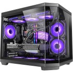 Chenquansarl - mc - 3tcorem, botier gaming custom micro - atx, triple fentre en verre tremp, double ...