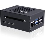 Chenquansarl - metall botier pour raspberry pi 5, support pcie m. 2 nvme ssd shield top x1001 / x1003 ...