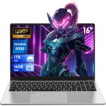 Chenquansarl - ordinateur portable 16  ram 16 go + 1 to ssd, processeur n100 pc notebook portable, jusqu'a ...