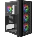 Chenquansarl - pc gamer boitier, botiers gaming atx moyen tour vide, airflow mesh case, 4 ventilateurs ...