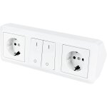 Chenquansarl - pr de meuble 2 pr s avec interrupteur blanc pour cuisine et bureau - montage vertical ... Chenquansarl - pr de meuble 2 pr s avec interrupteur blanc pour cuisine et bureau - montage vertical ...