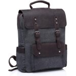 Chenquansarl - sac a dos homme, vintage sac a dos femmes 15. 6 pouces en toile et cuir impermable antivol ...