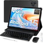 Chenquansarl - tab g6 4g tablette avec carte sim, android 15 tablette avec clavier, 30gb + 256gb / 2tb ...