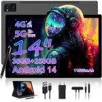 Chenquansarl - tablette 14 pouces android 14 tablette tactile 5g wifi et 4g lte, 36go ram + 256go rom(1to ...