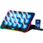 Chenquansarl - v15 refroidisseur pc portable + 15 ventilateurs rgb + ventilateur pc portable + support ...