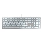 Cherry kc 6000 slim - clavier - usb - c - azerty - franais - commutateur : cherry sx - argent