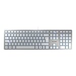 Cherry kc 6000 slim - clavier - usb - fran�ais - commutateur : cherry sx - argent