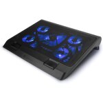 Chicslick - support refroidisseur pc portable, plaque de refroidissement de 5 ventilateurs avec led bleues ...