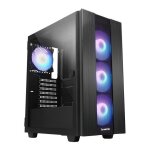 Boitier pc moyen tour atx chieftec hunter 2 rgb avec panneau vitr - noir