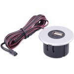 Civv - kalb - hub usb encastrable 2 en 1 usb et usb - c - en acier inoxydable - prise pour smartphone, ...
