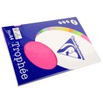 Clairefontaine lot de 10 ramettes 50 feuilles papier 160g a4 210x297 mm certifi fsc rose fuchsia