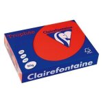 Clairefontaine lot de 10 ramettes 500 feuilles papier 80g a4 210x297 mm certifi� fsc rouge cardinal