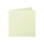 Clairefontaine pollen - cartes  demi - pli prplies - vert bourgeon - 135 x 135 mm - 210 g / m - 25 ...