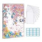 Classeur à paillettes pour ordinateur portable a6, couvercle de reliure, en pvc transparent, rechargeable, ... Classeur à paillettes pour ordinateur portable a6, couvercle de reliure, en pvc transparent, rechargeable, ...