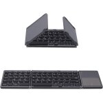 Clavier bluetooth 5. 0 pliable avec clavier tactile sans fil touchpad, rechargeable clavier portabe pliable ... Clavier bluetooth 5. 0 pliable avec clavier tactile sans fil touchpad, rechargeable clavier portabe pliable ...