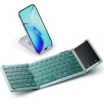 Clavier bluetooth pliable azerty mini portable clavier sans fil avec pavé tactile, rechargeable, pleine ... Clavier bluetooth pliable azerty mini portable clavier sans fil avec pavé tactile, rechargeable, pleine ...