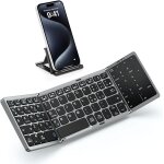 Clavier bluetooth pliable, portable clavier sans fil avec pav tactile et pav numrique, qwerty mini ...