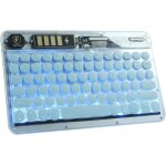 Clavier bluetooth sans fil backlight pour ipad, 10  bouton rond avec lumire led, rechargeable silencieux ...