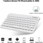 Clavier couvercle bluetooth pour ipad mini 7 gnration 8, 3  2024 - avec fente  stylo, italien qwerty ...