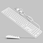 Clavier filaire pleine taille pour mac os ¿ béquille intégrée, câble de connexion dans le port usb - ... Clavier filaire pleine taille pour mac os ¿ béquille intégrée, câble de connexion dans le port usb - ...