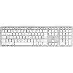 Clavier francais azerty sans fil pour mac - blanc et argente