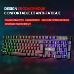 Clavier gamer - azerty - nouveau clavier usb filaire - 105 touches semi - mécaniques - 5 couleurs led ... Clavier gamer - azerty - nouveau clavier usb filaire - 105 touches semi - mécaniques - 5 couleurs led ...
