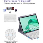 Clavier pour honor pad x8a 11 pouces, azerty franais keyboard sans fil, bluetooth removable keyboard ...