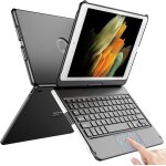 Clavier pour ipad (7e, 8e et 9e g�n�rations) avec pav� tactile de pr�cision, clavier r�tro�clair� 10 ...