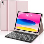 Clavier pour ipad a16 11 eme / 10 eme generation 2025 / 2022, azerty fran�ais clavier r�tro - eclair� ...