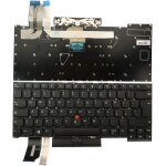Clavier italien it pour ordinateur portable, clavier noir r�tro�clair� it pour lenovo thinkpad t490s ...