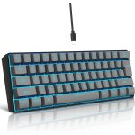 Clavier de jeu filaire à 60 % - eclairage led rvb - sensation mécanique - mini petit ergonomique - compact ... Clavier de jeu filaire à 60 % - eclairage led rvb - sensation mécanique - mini petit ergonomique - compact ...