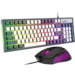 Clavier de jeu filaire avec 8 led chromatiques rtroclairage rgb, clavier ergonomique 26 touches anti ...