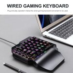Clavier de jeu filaire et lumineux, pratique, portable, abs, pour ordinateur Clavier de jeu filaire et lumineux, pratique, portable, abs, pour ordinateur