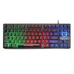 Clavier de jeu filaire rtro - clair  87 touches, pour pc et ordinateur portable