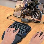 Clavier de jeu à une main, 35 touches, rétro - éclairage rvb, lumineux, pour les joueurs sur pc windows, ... Clavier de jeu à une main, 35 touches, rétro - éclairage rvb, lumineux, pour les joueurs sur pc windows, ...
